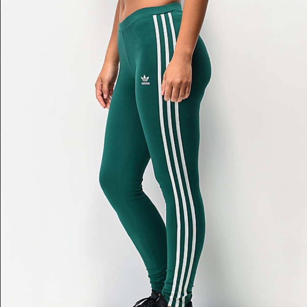 Adidas Originals Green Leggings NWT - Picture 3 of 5